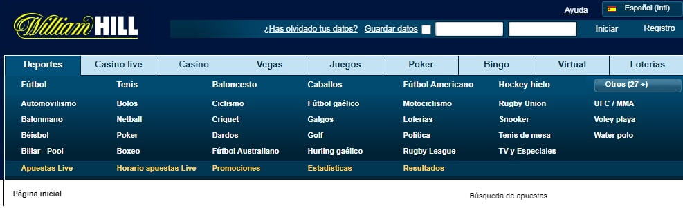 registrarse en William Hill