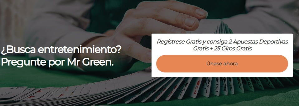 registrarse en mr green desde Perú