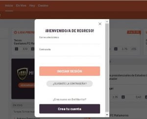 registrarse en Betwarrior desde Perú